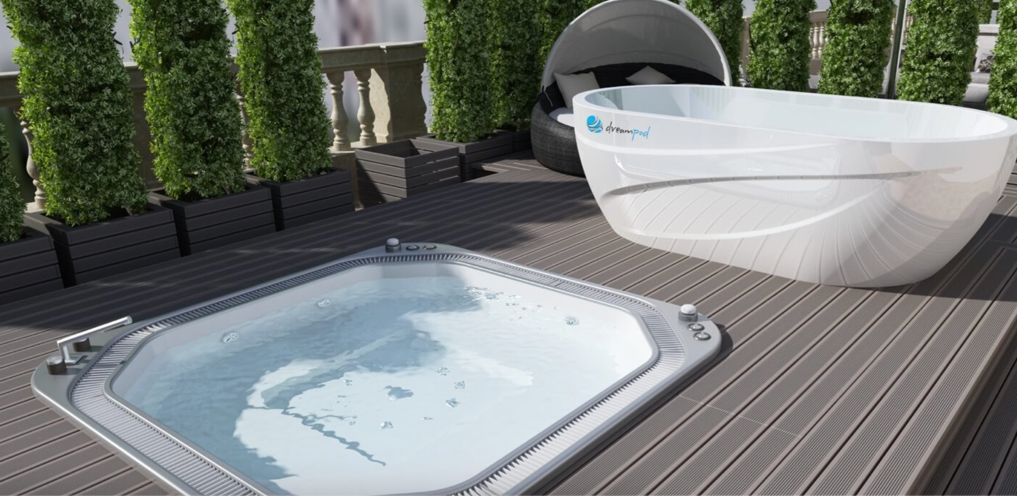 DreamPod Ice Bath with Chiller in White