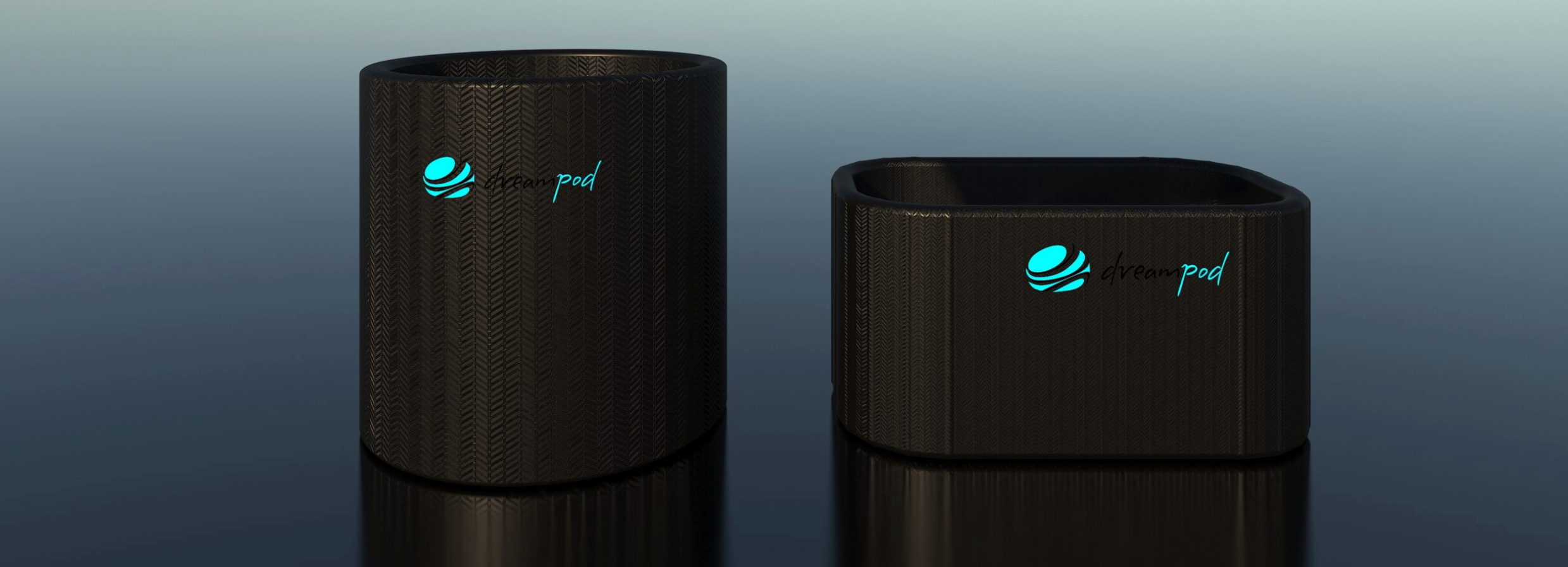 Dreampod Cold Plunge Barrel FLEX with Chiller In Black