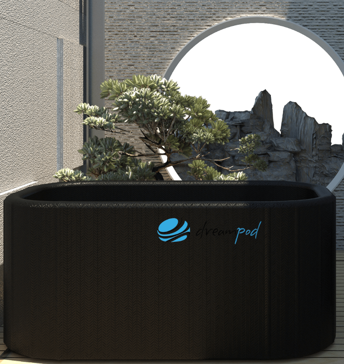 DreamPod Cold Plunge Barrel FLEX in Black