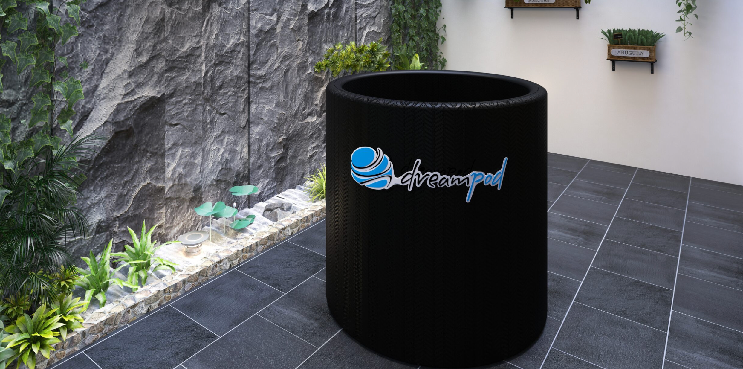 DreamPod Cold Plunge Barrel FLEX in Black