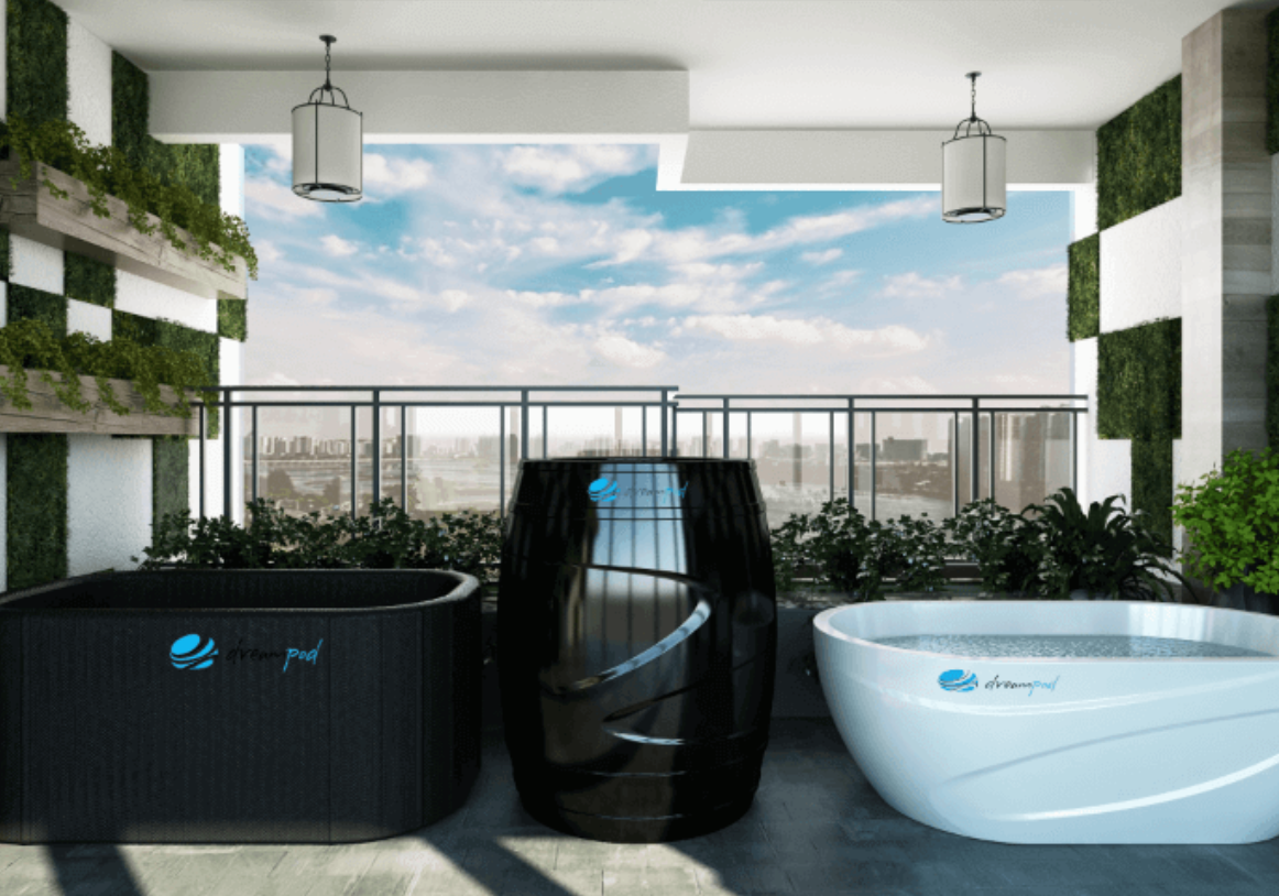 DreamPod Cold Plunge Barrel FLEX in Black