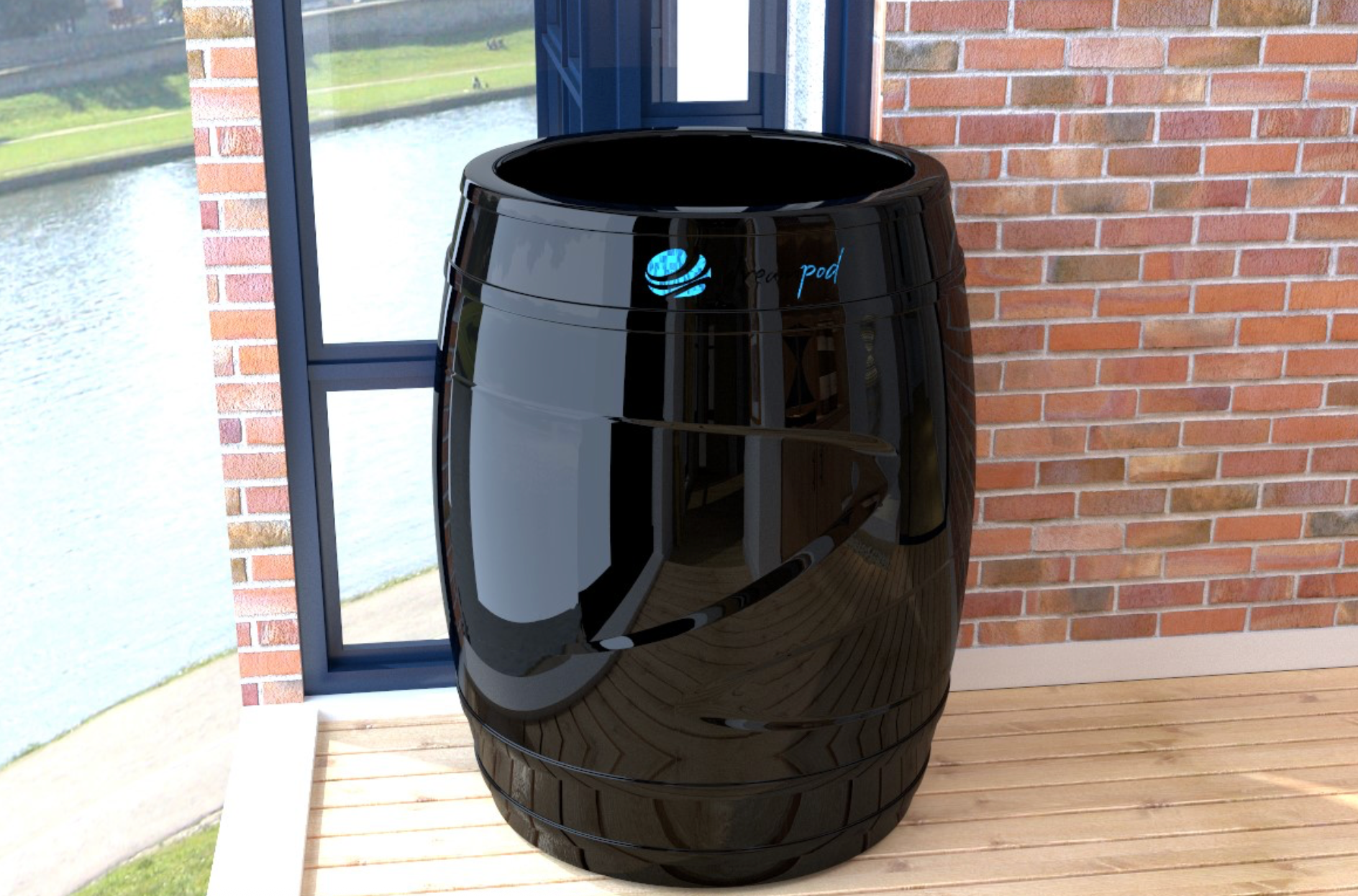 DreamPod Cold Plunge Barrel with Chlller in Black