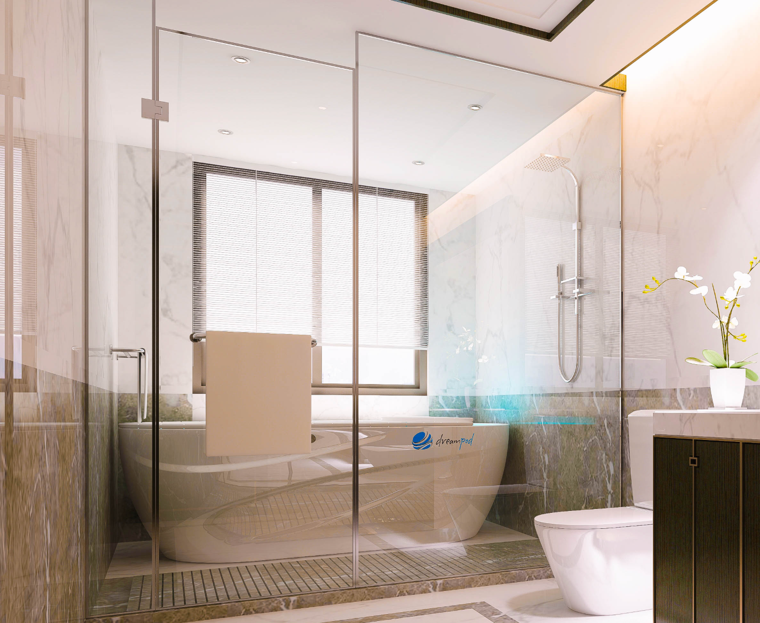 DreamPod Mineral Soaker In White.