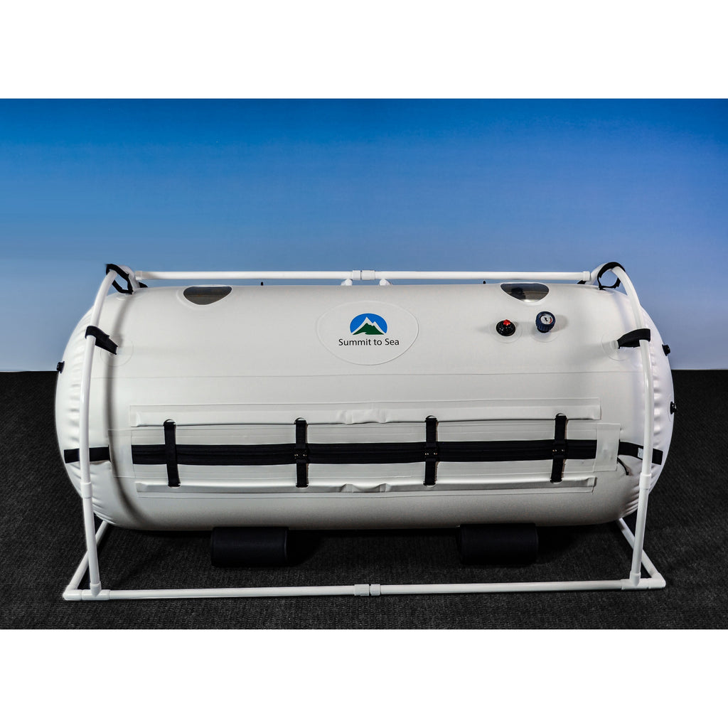 Summit To Sea Grand Dive 40" Hyperbaric Chamber for Home, Office, and Clinical Use - shown here at Elite Health Way - as seen on Elite Health Way