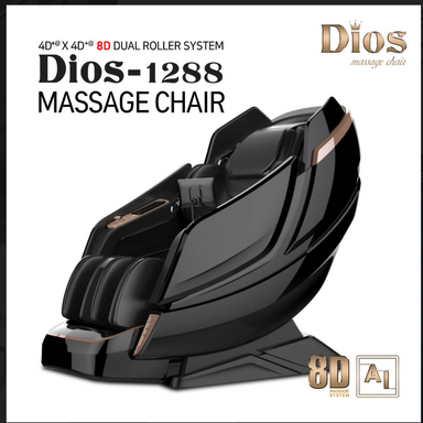 Kahuna Chairs Dios Massage Chair 8D AI Dual Air Tech Touch Roller SL-track with Brain Relaxation Program Dios-1288