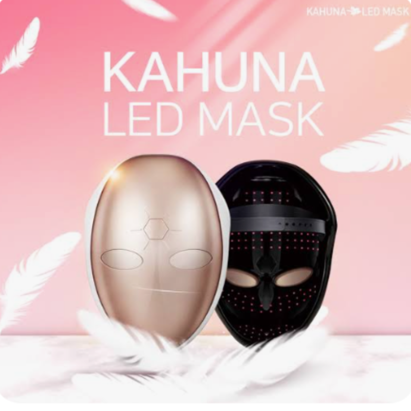 Kahuna MADE IN KOREA, Korean Beauty Secret, Healthy Glowing Glass Skin - Kahuna Premium LED mask - Collagen Activation - Black/RoseGold