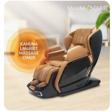 Kahuna Massage Chair 3D+@ Latest Technology SL-Track Auto Extension Kahuna Massage Chair LM-6800T Black/Camel Elite Health Way 