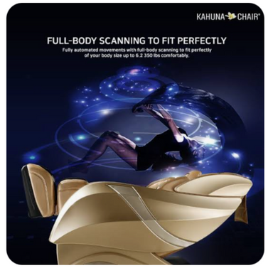 Kahuna Massage Chair 4D+@ HSL-Track Voice Recognition Zero-Gravity Full-Body Massage Chair, Tablet Remote Hubot4D (Champaign) Elite Health Way