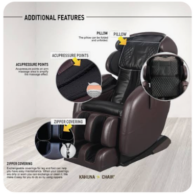Kahuna Massage Chair Basic L-track Full-body Kahuna Massage Chair, LM-6800 Brown Elite Health 