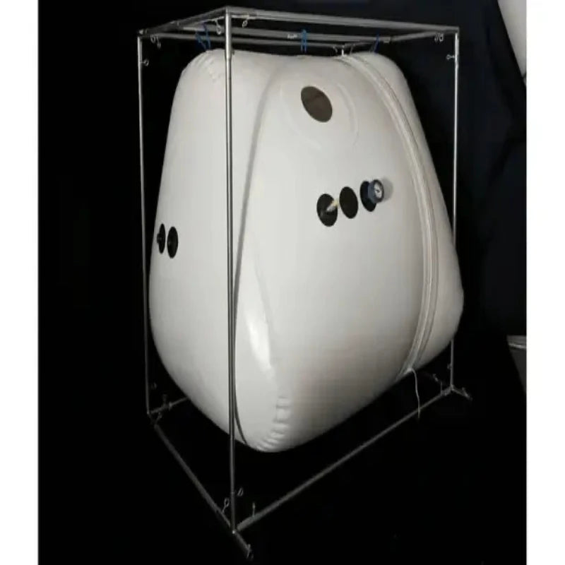 Newtowne Hyperbarics TENT Chamber (120L Compressor or Dual 80L) Hyperbaric Chamber for Home, Office, and Clinical Use in White - shown here at Elite Health Way - as seen on Elite Health Way