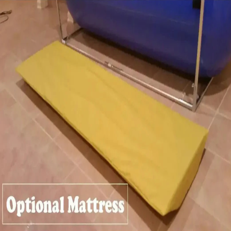 White hyperbaric chamber for home, office, and clinical use with visible view ports, valves, and a compressor, branded by Newtowne Hyperbarics