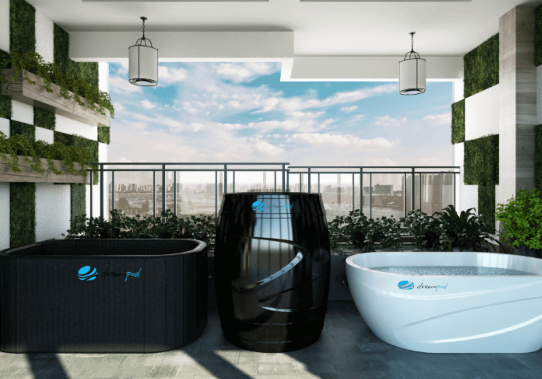 Dreampod Ice Bath FLEX with Chiller in Black