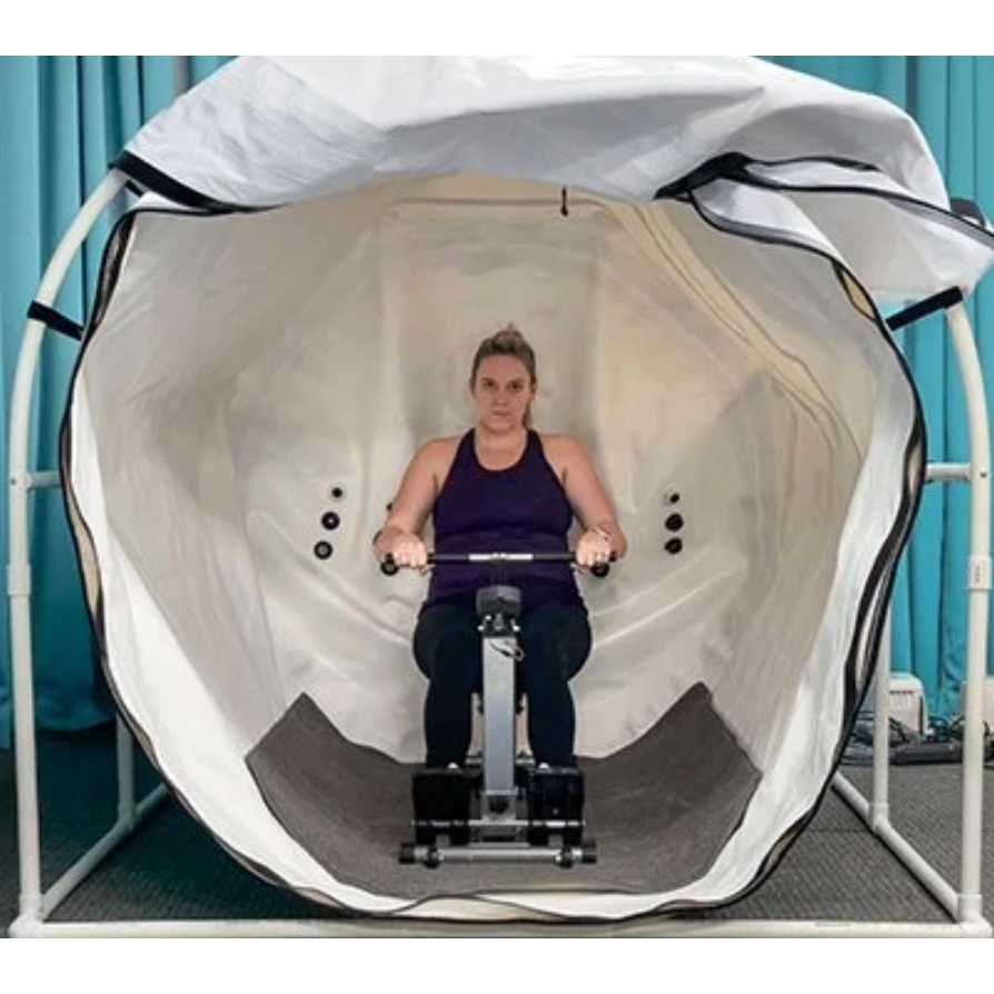 Summit To Sea Grand Dive Pro Plus 8.5' Hyperbaric Chamber for Home, Office, and Clinical Use - shown here at Elite Health Way - as seen on Elite Health Way