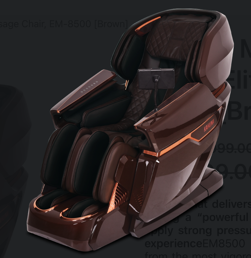 Kahuna Massage Chair 4D The King’s Elite Massage Chair, EM-8500 [Brown]
