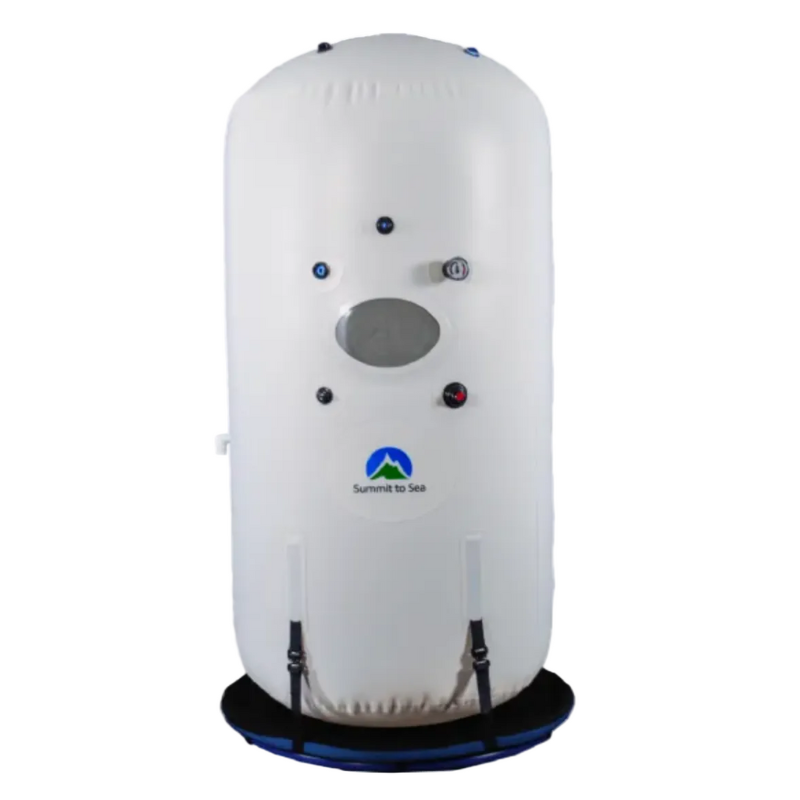Summit To Sea Dive Vertical 40" Hyperbaric Chamber for Home, Office, and Clinical Use - shown here at Elite Health Way - as seen on Elite Health Way here now 