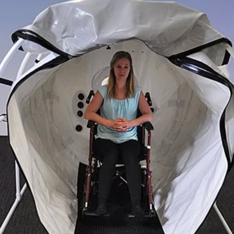 Summit To Sea Grand Dive Pro Plus 8.5' Hyperbaric Chamber for Home, Office, and Clinical Use - shown here at Elite Health Way - as seen on Elite Health Way time to buy!